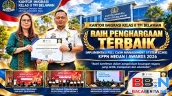Kantor Imigrasi Kelas II TPI Belawan Raih Penghargaan KPPN Medan I Awards 2026